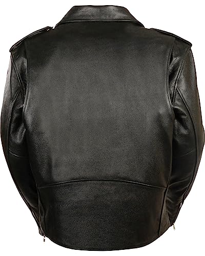 Milwaukee Leather Men's Classic Police Style M/C Jacket - LKM1781 Black (Medium)3