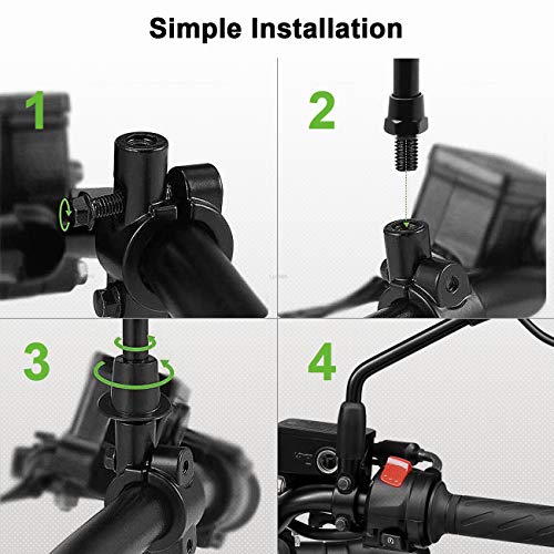 image for Lyn666 Motorcycle Mirrors Mounts 7/8