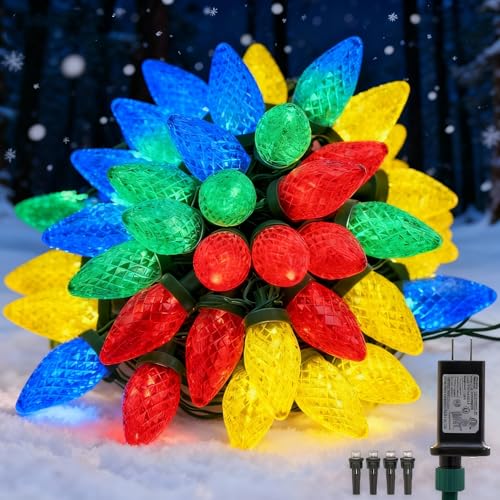 Ucutely C9 LED Christmas Lights Outdoor,33 Feet...