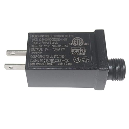 Miniatura 1 de Fuente de alimentación LED de 12 V, paquete de 2 transformadores LED de bajo voltaje clase 2, fuente de alimentación IP44 enchufe de EE. UU.,