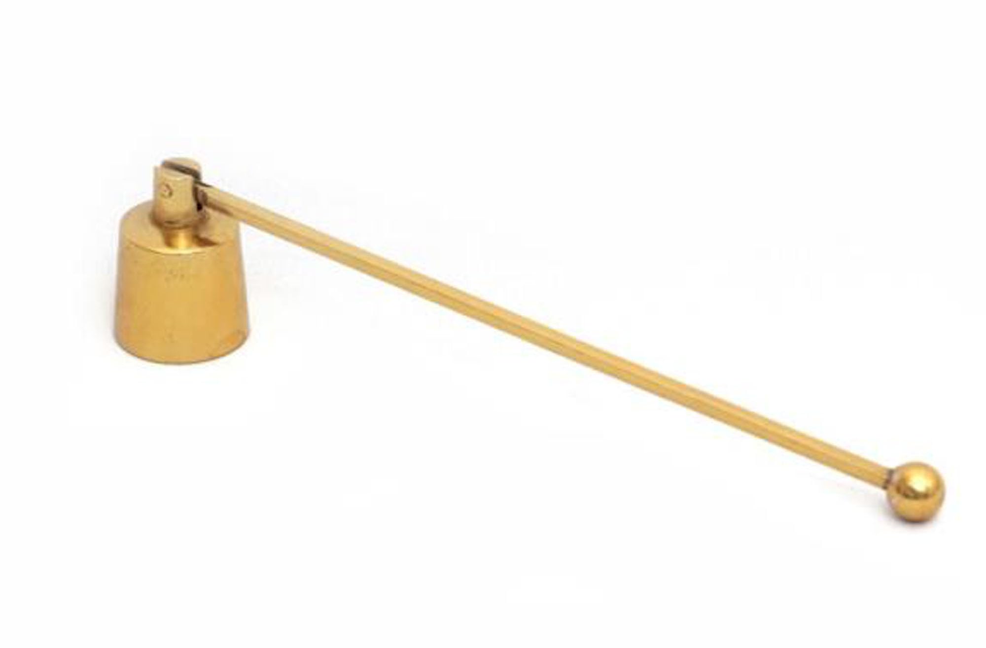 IHI EST. 1986 Gold Aluminum Candle Snuffer, 8.5 Inch Decorative Wick Extinguisher with Minimalist Bell Design, Elegant Candle Accessory for Pillar, Taper and Jar Candles