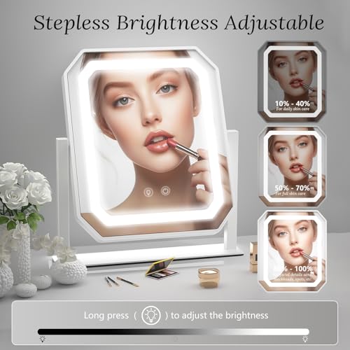Espejo de maquillaje iluminado, 3 colores, 12 pulgadas miniatura 4
