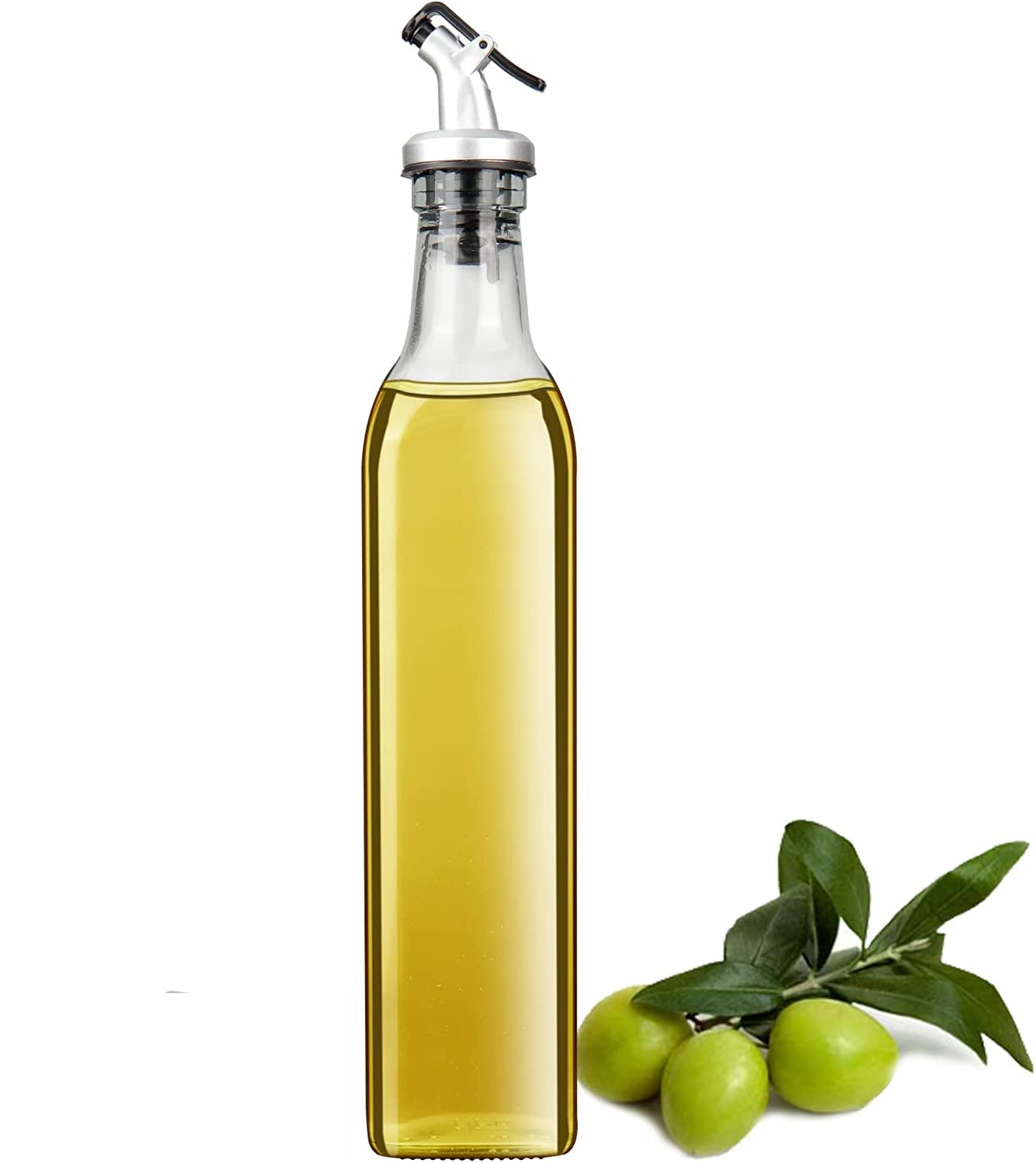 Kettlekane 500ML Leak-Proof Clear Glass Oil Dispenser Bottle, Oil & Vinegar Cruet Dispenser Bottle (Pack of 1) (B0BBB3G5F5) Amazon Price History, Amazon Price Tracker