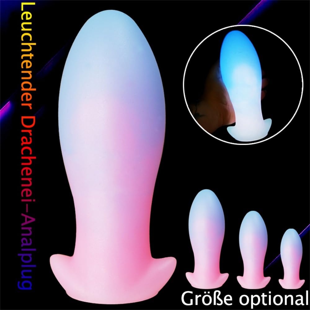 Plug anale luminoso plug anale morbido silicone plug anale gigante mostro fantasy drago nodo silicone dildo for donna uomo(XXXL)