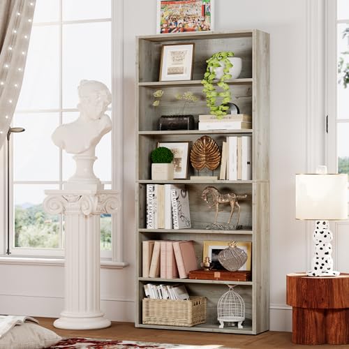 Image of IRONCK Bookshelves and Bookcases Floor Standing 6 Tiers Display Storage Shelves 70 in Tall Bookcase Home Decor Furniture for Home Office, Living Room, Bed Room