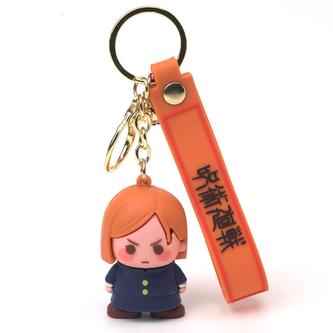DaiyamondoElevate Your Style With Amazing Anime 3D Rubber Silicone Keychain With Long Ribbon Suitable For Car Bike Key rings | Bag Charms | Gifting | Anime Lover (