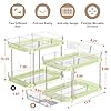 Delamu 2-Tier Multi-Purpose Bathroom Under Sink Organizers and Storage, Stackable Kitchen Pantry Organization, Pull Out Medicine Cabinet Organizer with Movable Dividers, Green, 2 Pack #1