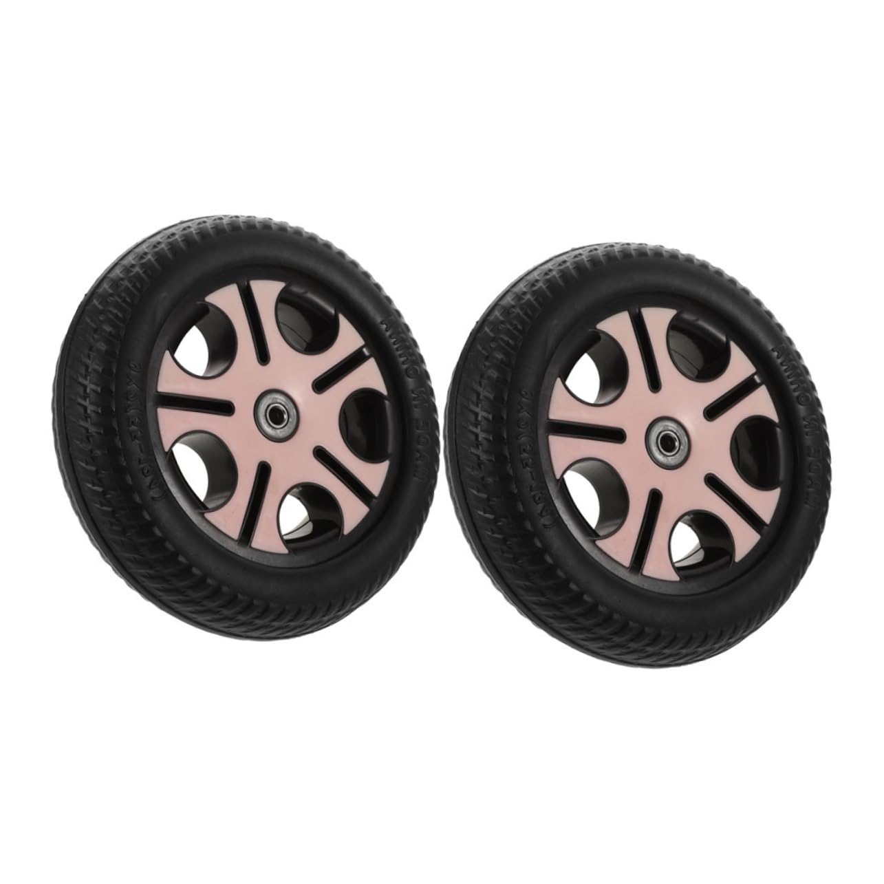 ifundom Ruote per Triciclo Bambini 2 Pezzi in Plastica Rosa Foro 0,8cm, Leggere e Facili da Installare, Adatte a Scooter e Biciclette per Ragazzi e Ragazze