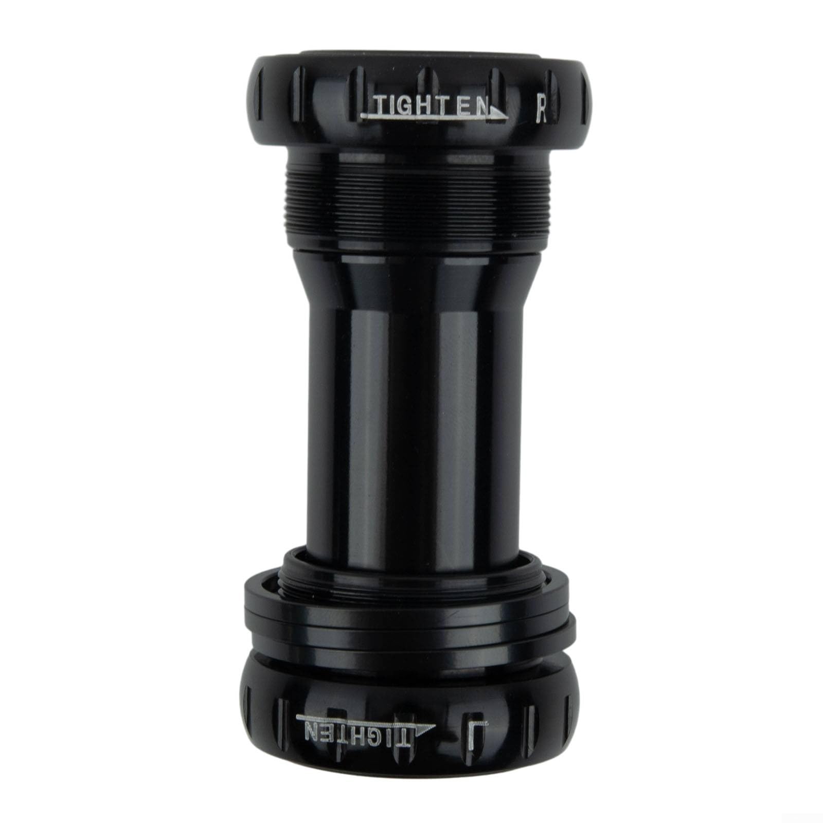 GLFLOW BB52 68-73mm Bicycle Ceramic Ball Bearing Bottom Bracket， Aluminum Alloy For Mountain Road Bike Parts Crankset Installation (Black)