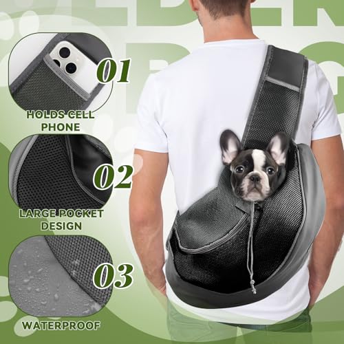 CHRI Hundetragetasche Hundetasche bis 5kg Transporttasche für Haustiere Hundetragetuch Mit Verstellbarem Riemen Tragetasche Hund für kleinen Hund Katze Aktivitäten Im Freien