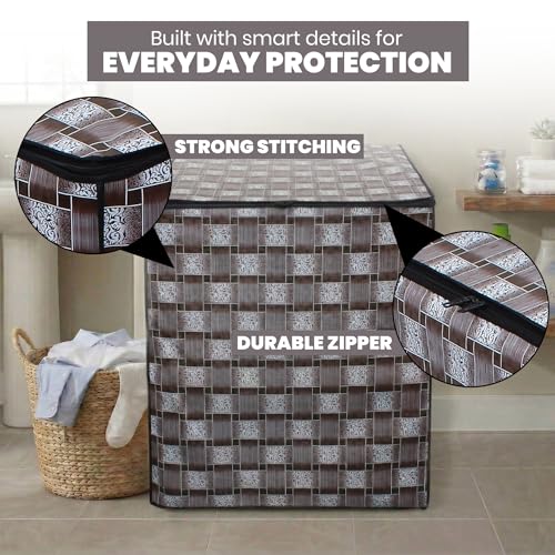 Image of DREAM CARE Waterproof & Dustproof Washing Machine Cover Top Load & Semi Automatic Suitable for 6 kg, 6.2 kg, 6.5 kg (80 x 86 x 51 cms)