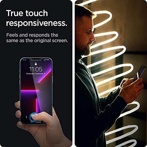 Image of Spigen Tempered Glass Screen Protector [Glas.tR EZ FIT - Privacy] designed for iPhone 14 Plus /iPhone 13 Pro Max [2 Pack]