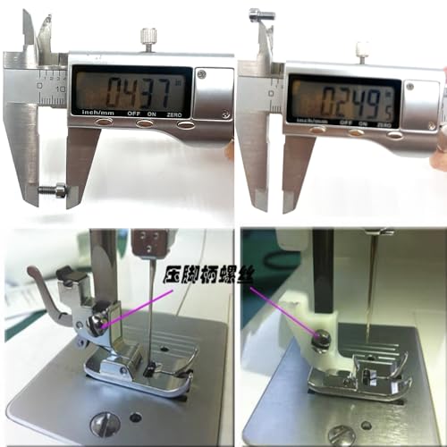 LNKA 5pcs tornillos para pie prensatelas máquina de coser miniatura 3