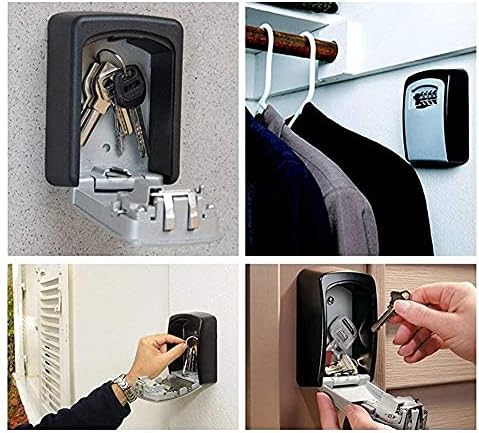 IMURZ Key Safe Wall Mounted - Key Lock Box - Keysafe Outside Police Approved Lockbox-Outdoor Key Safe- Key Box Outdoor Indoor to Share