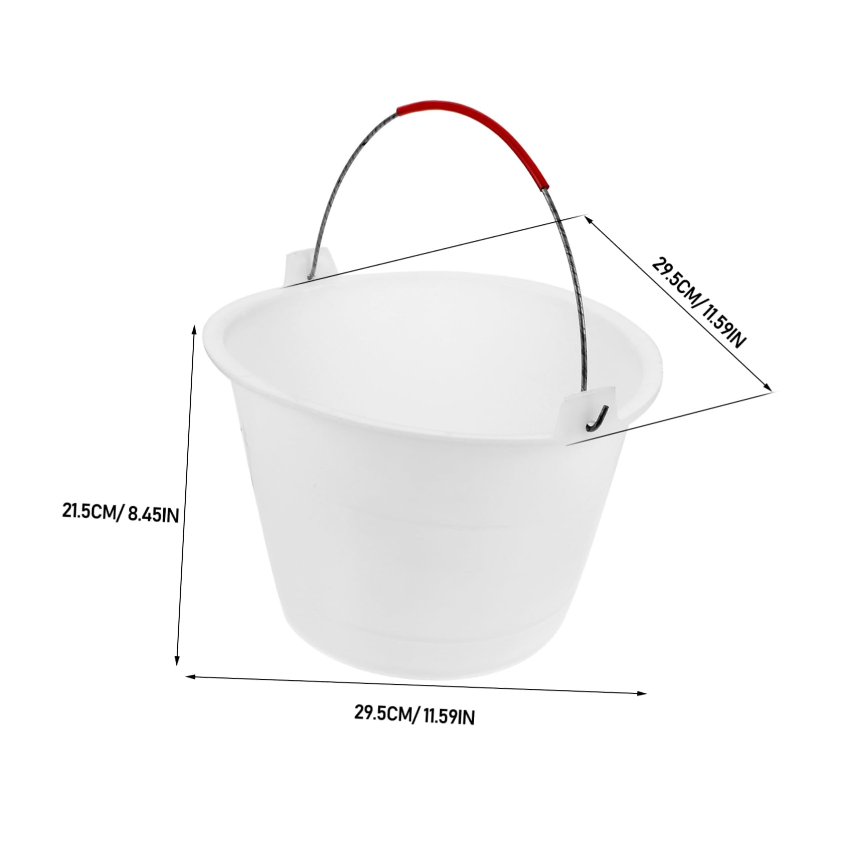 BESTonZON Benna Portatile Per Calcestruzzo Secchio Per Cemento Per Di Manzo Barile Di Secchio Dacqua Per Dipingere Secchio Vuoto Portatile Vasca Di Secchio Per Addensare Muratore Pp Bianca