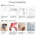 Laimew estanteria baño esquina sin taladro, Lustroso aluminio adhesivo estante ducha con...