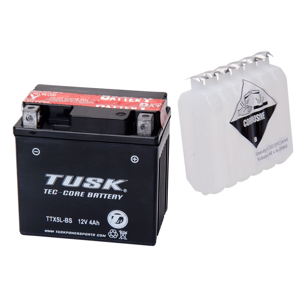 TUSKTec-Core Battery with Acid TTX5LBS Maintenance-Free for Honda Navi 2022