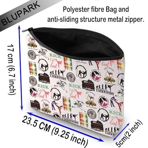 Taekwondo Lover Gift Just a Woman Who Loves Taekwondos Makeup Bag Training Gift for Her (Taekwondo) - Image 2