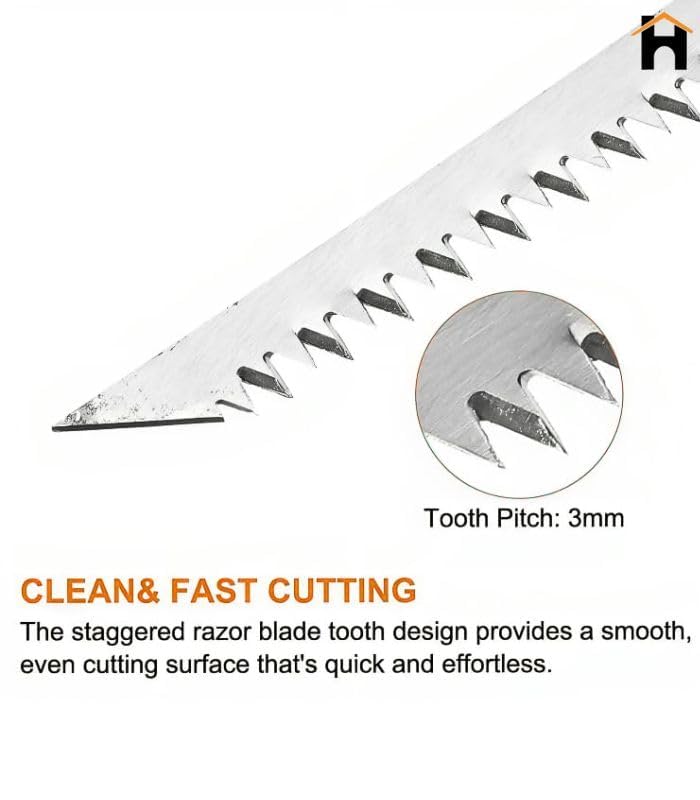 Outdoor Folding Hand Saw, 7-Inch SK5 Blade, Ergonomic Non-Slip Handle, Portable Pruning Saw for Camping, Gardening, Hunting, Cutting Wood, PVC, Bone - Secure Lock, Lightweight Design 2