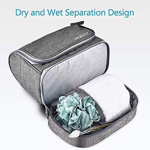 Miniatura 3 de Neceser Bolsa de cosméticos multifunción Bolsa de maquillaje portátil Bolsa de maquillaje impermeable Bolsa organizadora colgante de viaje (gris)