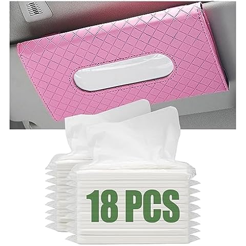 Car Tissue Refill 18 Packs Car Tissues Auto Visor Tissue Refills for Visor Product Image Car Tissue Holder Tissue Holder for car Tissue Mask Holder for Car Cover