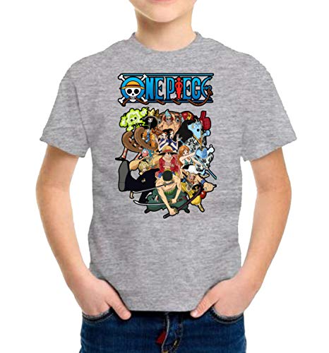 Camiseta de NIÑOS One Piece Manga Anime Luffy Sanji Roronoa 011 9-10 años