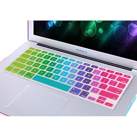 Colorful Contrast Color Thin Keyboard Skin Cover Protector for 13"&15" iMac,13"&15" MacBook Pro A1278 A1286,13" MacBook Air A1369/1466,13"&15" MacBook Retina A1502/A1425 A1398,Multicolor Gradient Cover
