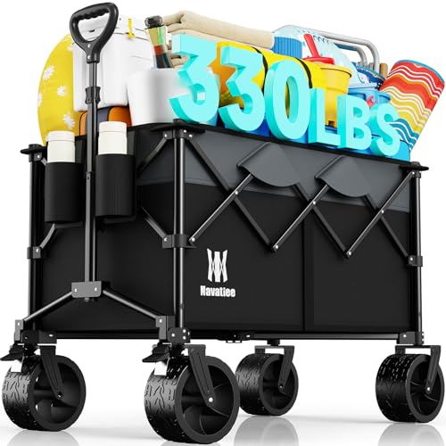 Navatiee 330Lbs Collapsible Folding Wagon,...