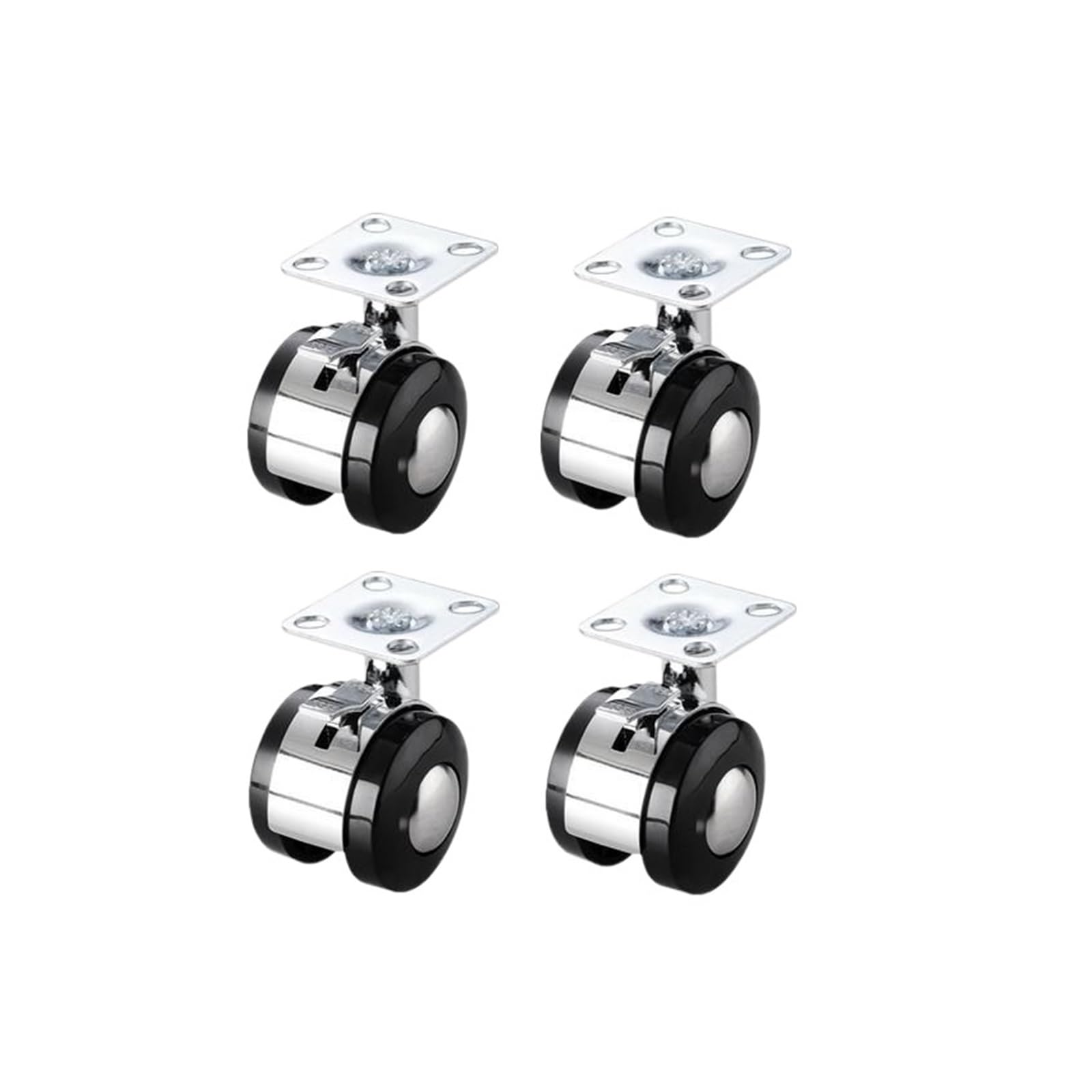 MXXDMOPD 1.5 Inch Furniture Cabinet Stool Boss Chair Caster Swivel Steering Universal Pulley Accessories(Flat)