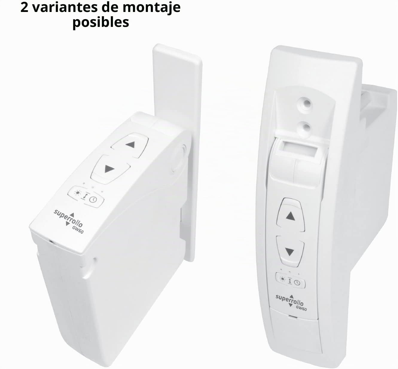 Superrollo Professional GW60 Enrollador Universal para persiana, Montaje de Adorno y Montaje Empotrado, Color Blanco