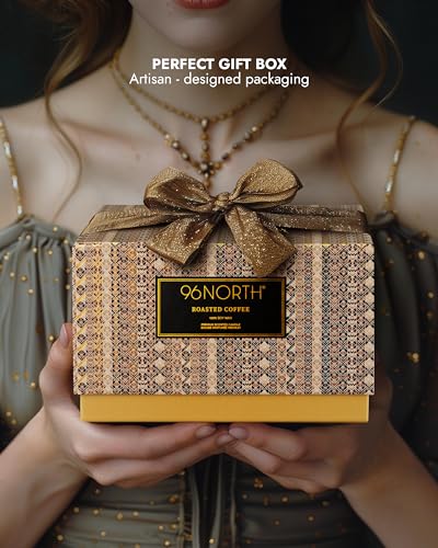 Image of 96NORTH Luxury Coffee Soy Candle | Large 3 Wick Jar Candle | Up to 40 Hours Burning Time | 100% Natural Soy Wax | Housewarming Gift for Men and Women