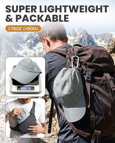 YANIKY Quick-Dry Running Hat for Men & Women Cooling Hat UPF 50+ Thin Baseball Cap Lightweight Breathable Mesh Sport Hats — view 6