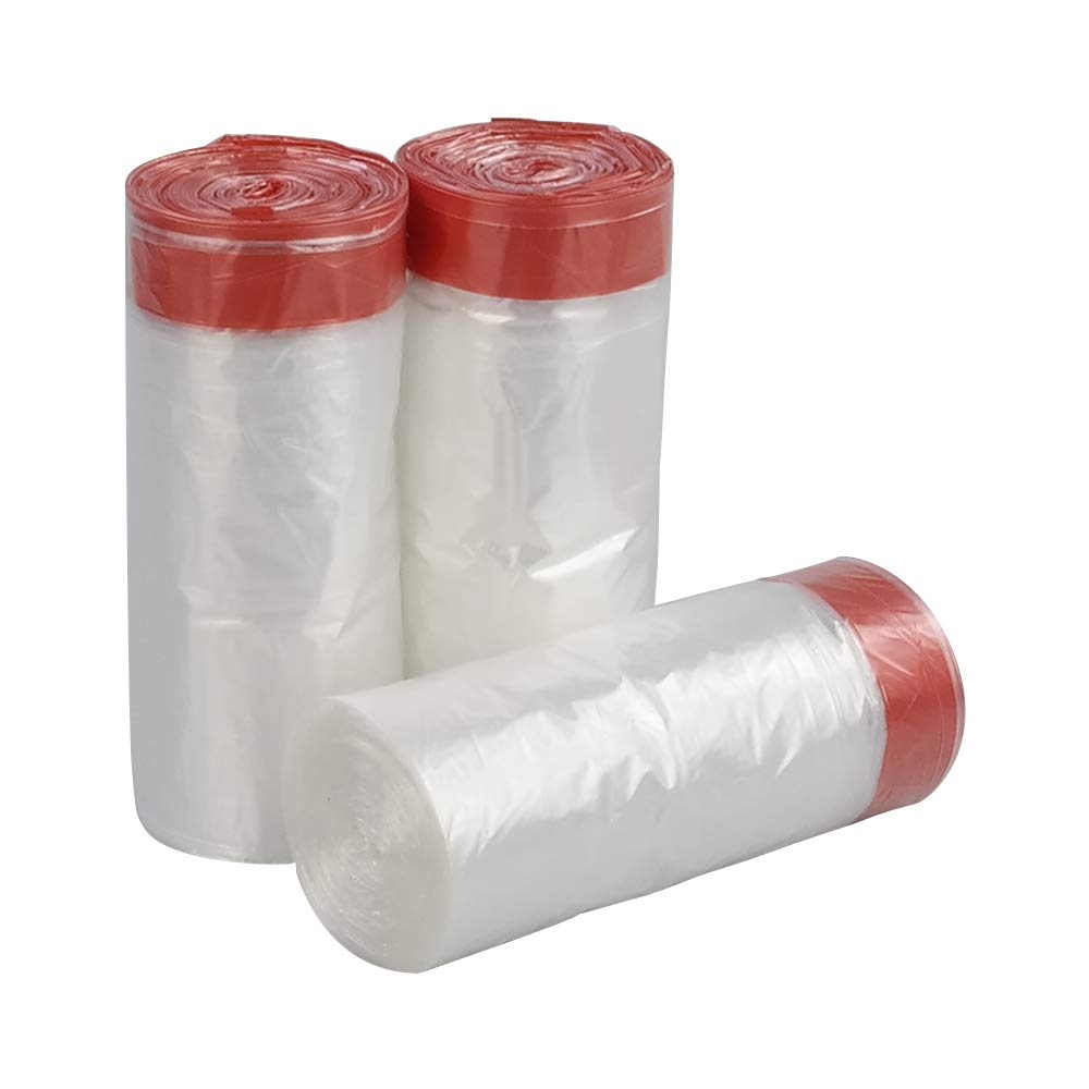 Inhouse Clear 7 Gallon Trash Bags Drawstring, 120 Counts