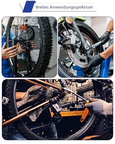 XSTARYE Fahrrad Innen lagerabzieher mit Tragbarem Blasgeformtem Koffer Innenlager Abzieher Radlager Abzieher Set mit 5 Spannzangen(9-23mm) für Fahrradlager, Nadellager, Getriebelager