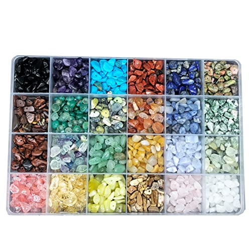 Gemstone Beads Natural Irregular Shaped Stone Chips Crystal Energy Healing Power for Jewelry Making(24 Material)