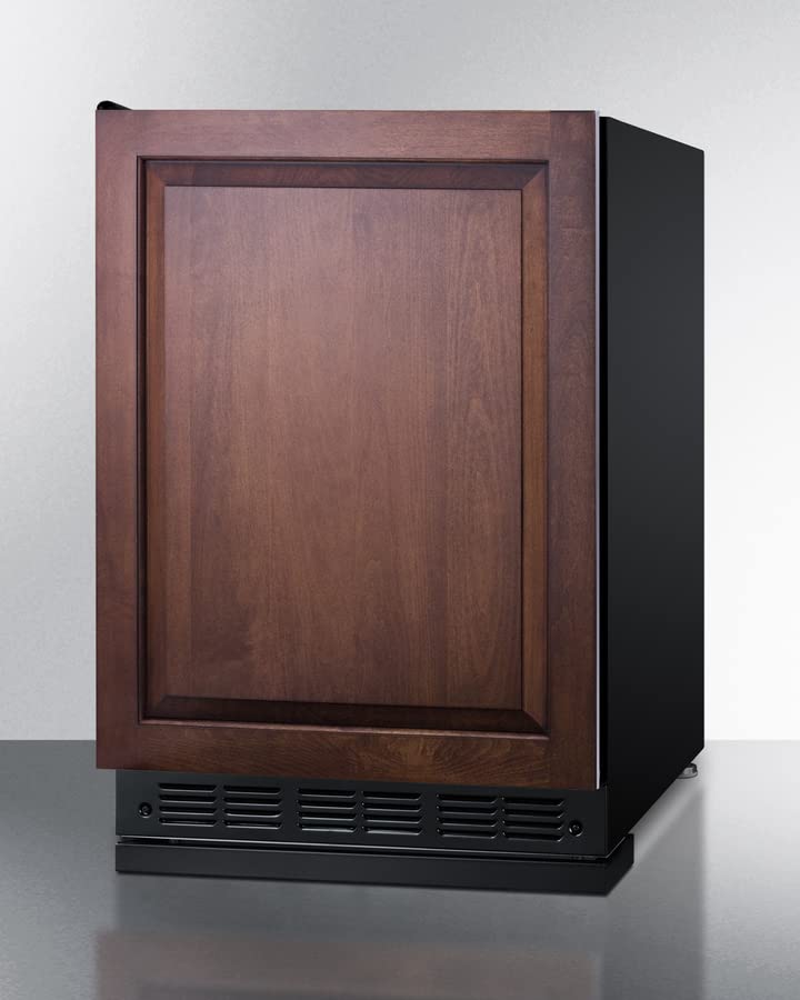 Summit CT66BK2SSRSIFLHD 24” Wide Adjustable Under Counter Refrigerator-Freezer 4.9 cu.ft. with Panel-Ready Door (Panel Not Included) Automatic Defrost Operation, Black Interior (Panel Ready-LHD) on Fridge.com
