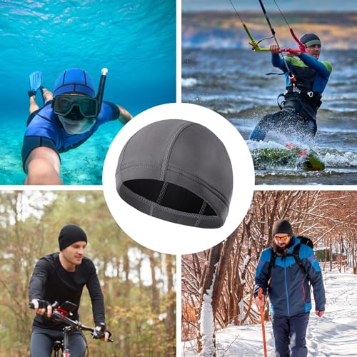 Image of DEHAI Neoprene Diving Hood Wetsuit Swimming Caps for Womens Mens Youth, 2mm 3mm Thermal Water Beanie Hat Keep Long Hair Dry for Curly Locs Braids