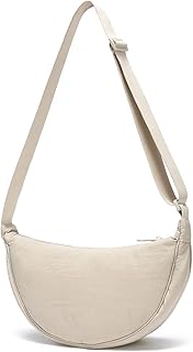 YIKOEE Crescent Bag for Women Men Small Sling Crossbody Bag with Half Moon Shape