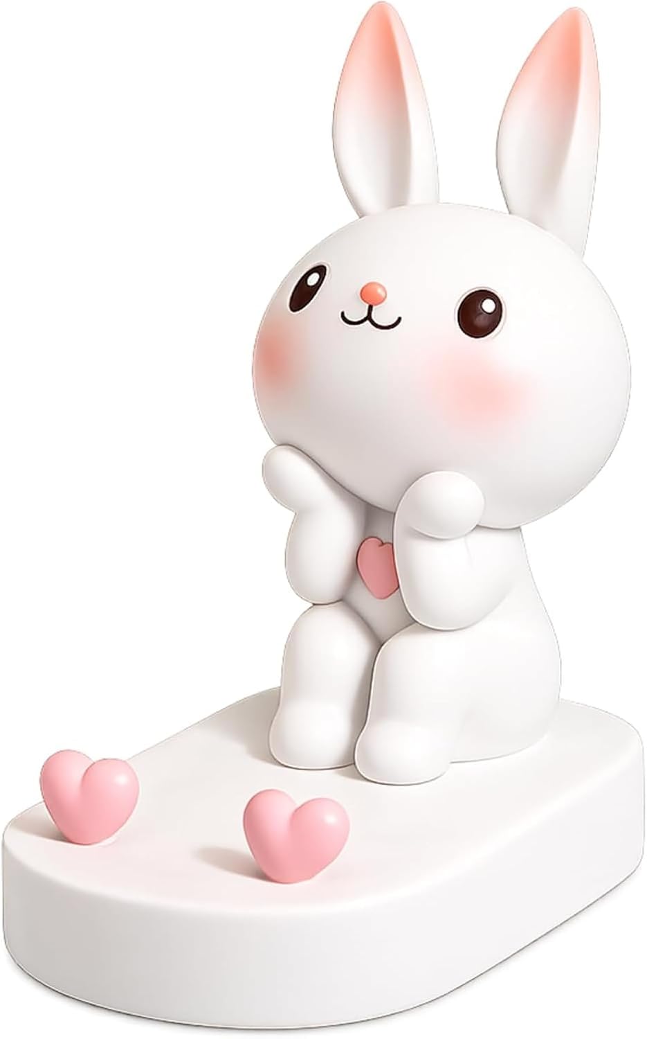 Rawan Fresh Cute Bunny Phone Stand for Desk, Kawaii Adjustable Cell Phone Holder Compatible with iPhone, Tablet, Kindle and Switch for Home Office Decor