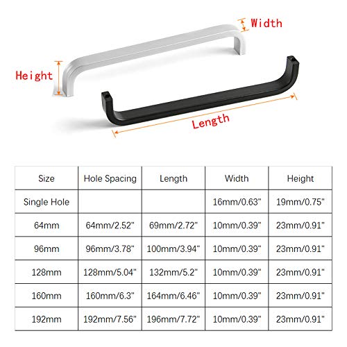 ANSIEDIO 2pcs Black Handles Knobs Round Cabinet Knobs Aluminum Drawer Knobs Single Hole Furniture Door Knobs - Image 3