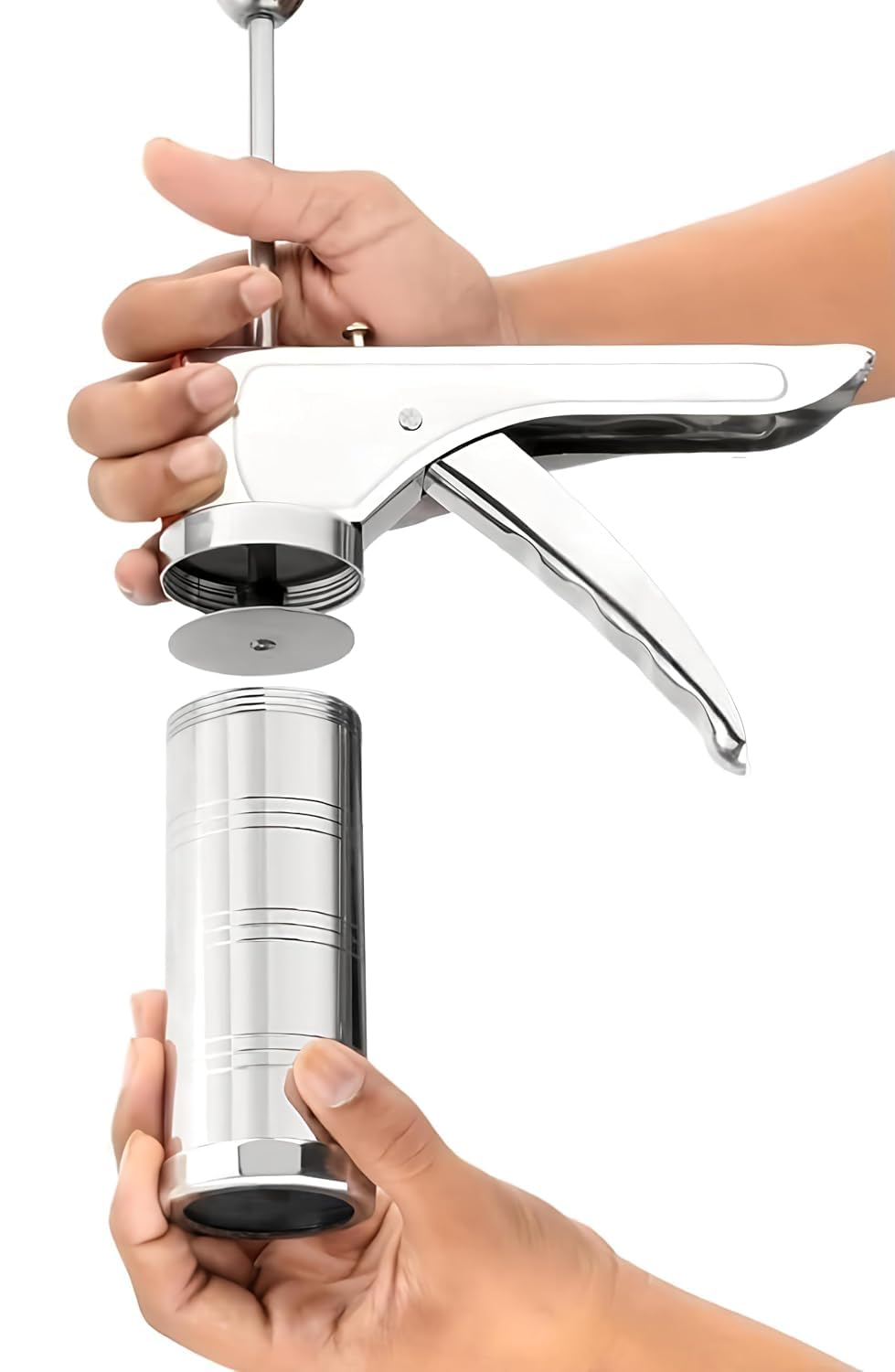 Stainless Steel Manual Roti Maker Chapati & Puri Press (Silver, Standard) — Amazon image 4