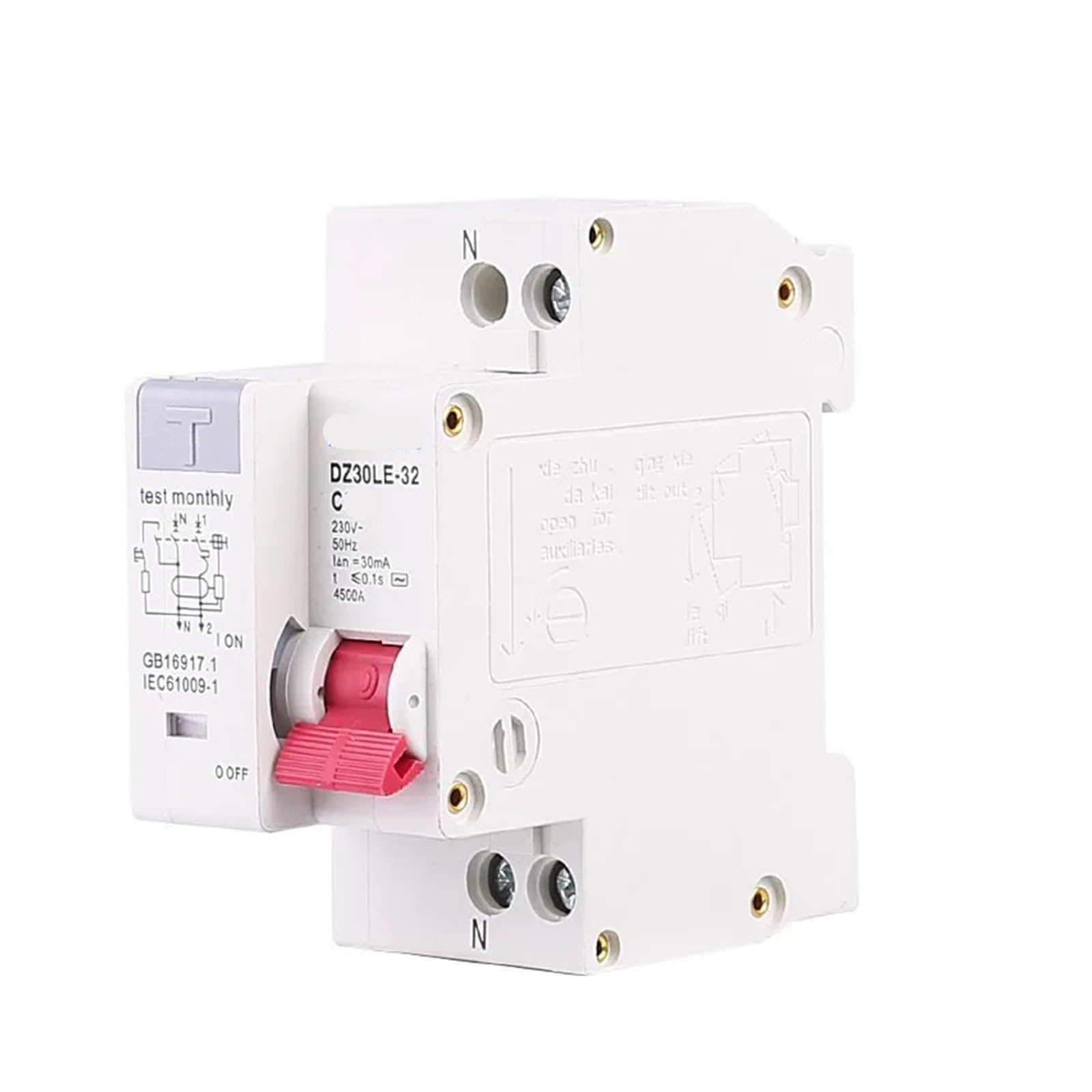 Disjoncteur différentiel DZ30LE-32 coupe instantanément les fuites de courant 25A