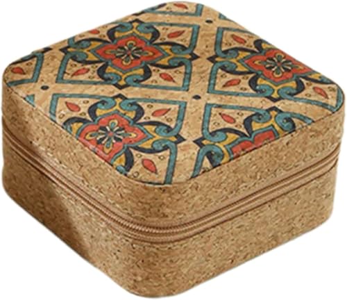 Image of Travel Friendly Jewelry Case Necklaces Storage Box Elegant Travel Jewelry Case Portable Necklace Holder For Jewelry Accessory Case Portable, Small, Jewelry Box (Antique)