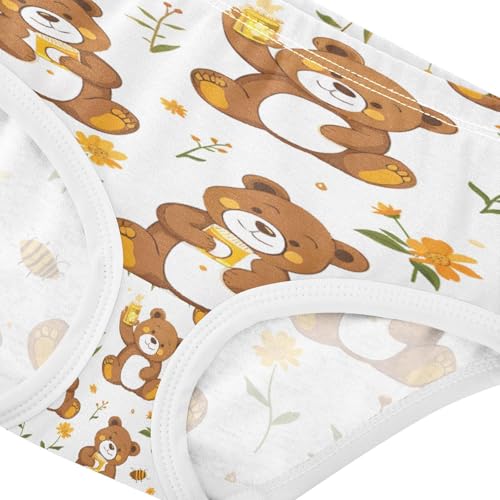 senya Girl's Underwear Comfort Cotton Panties Briefs Toddler Undies Cute Teddy Bear4