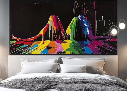 Broderie diamant complet xxl pour décorer le salon avec un grand diamond painting adulte 5D