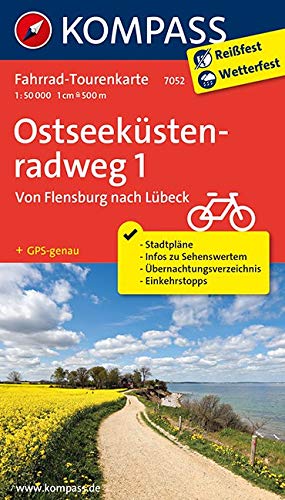 Télécharger Kompass FTK7052 Ostseeküstenradweg 1, Von Flensburg nach Lübeck: Fietsroutekaart 1:50 000 PDF Ebook En Ligne