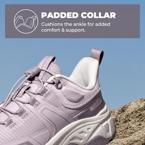NORTIV 8 Women's Lightweight Hiking Shoes Quick Laces Outdoor Fashion Sneakers Gladiator,Size 7.5,Light Purple,SNHS239W