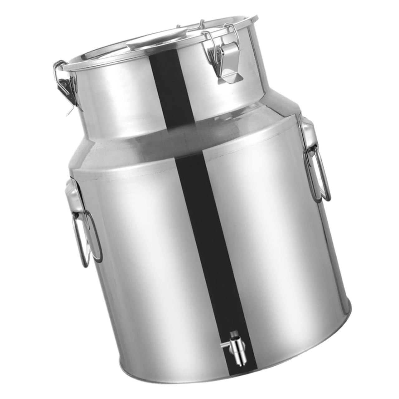 VNCdfhETs Milk Storage Container Stainless Steel Milk Transport Cans With Silicone Sealed Lid Bucket With Spigot Beverage Dispenser