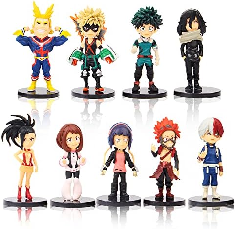 9Pcs Figurines Cake Toppers, Mini Toy Doll Cupcake Topper, Premium Birthday Cake Decorations for Parties, Ideal Gift