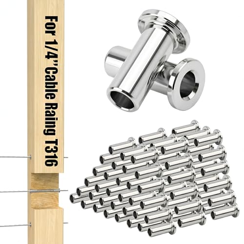 Fundas protectoras de cable en acero inoxidable T316 de 1/4'' para balaustradas residenciales
